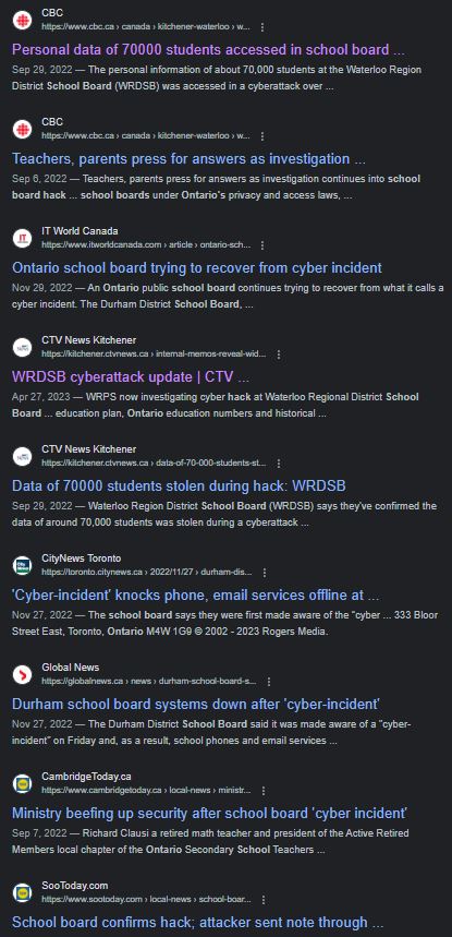 James ended by asking how many teachers were live at this event in Toronto today. Guess how many...

Yep, none. That gives you an idea of the priority this gets in #onted. I've been the only teacher in the room at every Ontario cybersecurity event I've attended this fall.