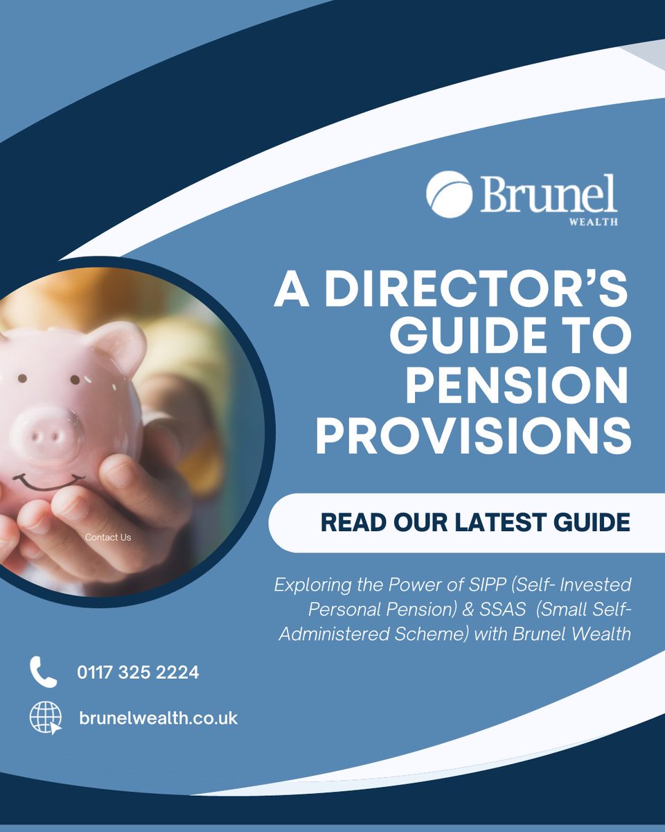 BrunelWealth's tweet photo. In our latest guide we explore the power of SIPP's &amp; SSAS's with Brunel Wealth. Click the link below to find out more👇

🌐 https://t.co/UrsDcChX1t
☎️ 0117 325 2224
📱 @brunel_wealth https://t.co/tvr2sRqGYX