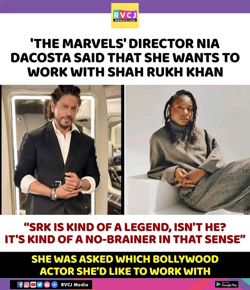 Nia Dacosta wants to work with SRK!

@iamsrk 

#rvcjmovies #rvcj #niadacosta #shahrukhkhan