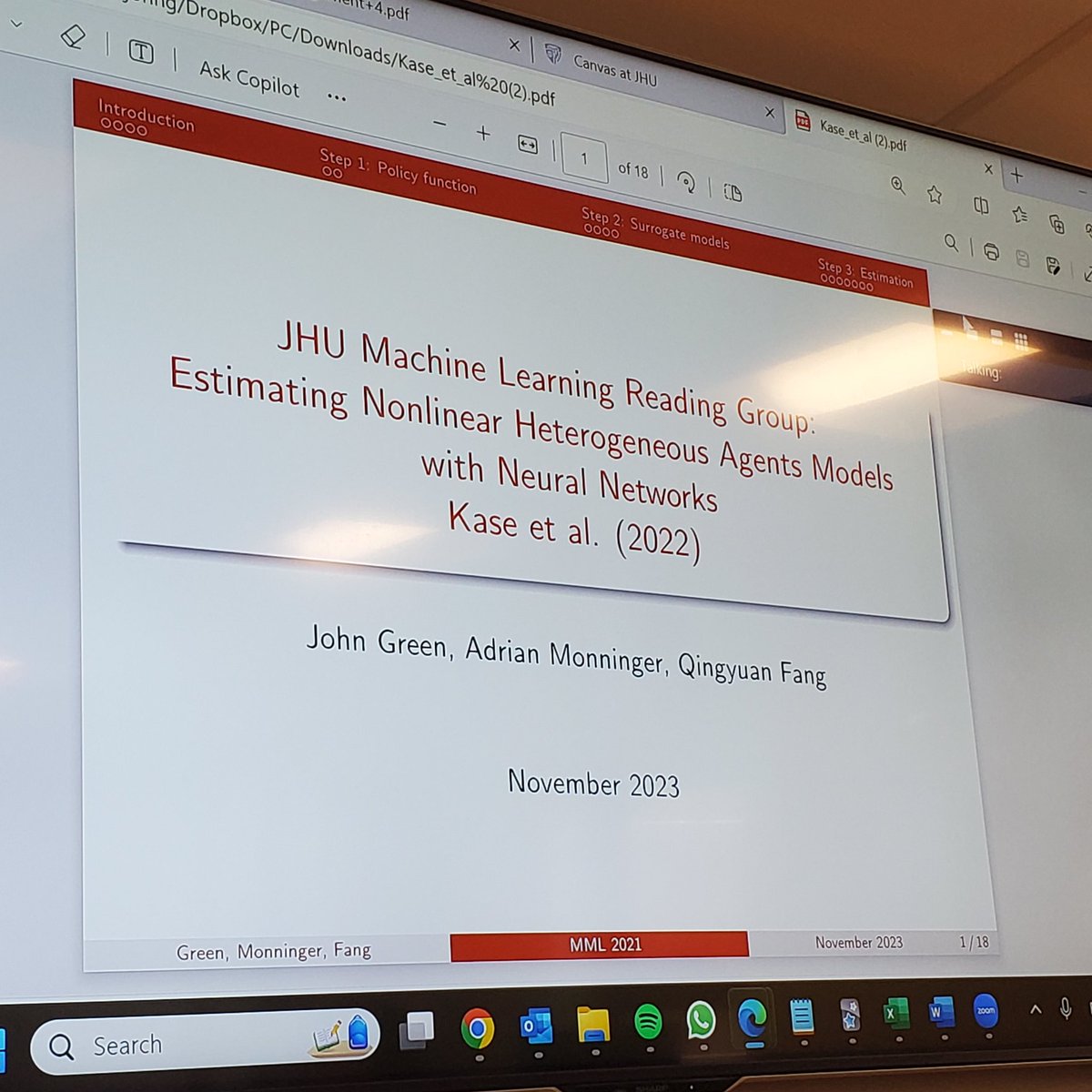 Yujung Hwang / 황유정 (@yujunghwang3) on Twitter photo We are doing Machine learning reading group 🔥🔥🔥
Today's presenters are <a href="/JohnGreenEcon/">John Green</a> <a href="/AdrianMonninger/">Adrian Monninger</a> Qingyuan We are doing Machine learning reading group 🔥🔥🔥
Today's presenters are <a href="/JohnGreenEcon/">John Green</a> <a href="/AdrianMonninger/">Adrian Monninger</a> Qingyuan