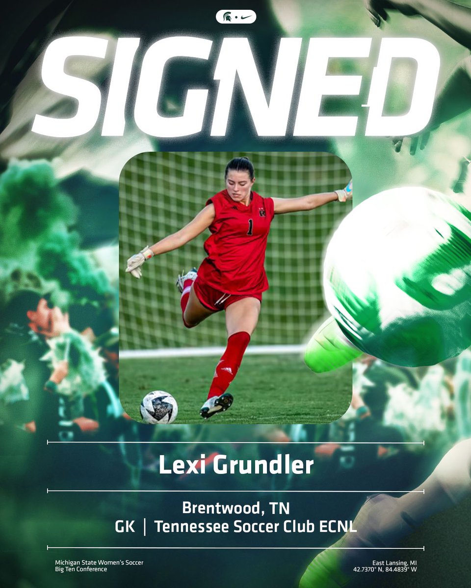 “Lexi’s style of play fits in so well to what we do. She is comfortable and very good with her feet in the build out phase. Her size and range allows her to be a great shot stopper with an overall big presence in goal.” -Jeff Hosler

#GoGreen | #nsd