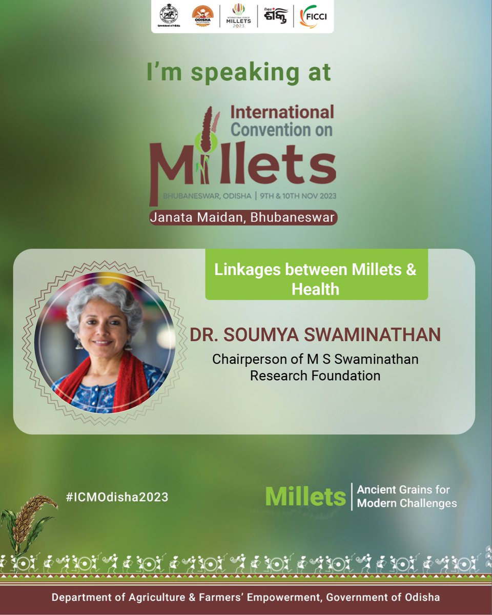 #ICMOdisha2023 #IYM2023 #Millets @CMO_Odisha @MilletsOdisha @icarindia @MilletsNews @csircftri @ICMRNIN @AgriGoI @FAO