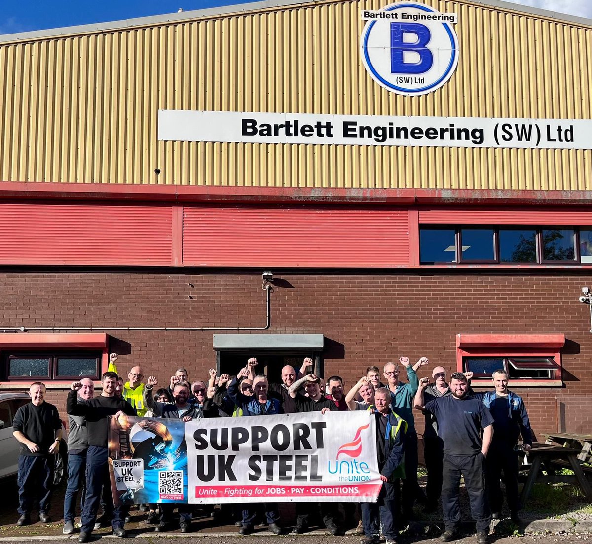 Steel communities will not be ignored any longer.  Every day our voice grows louder: we need the Workers’ Plan for Steel.

Fantastic support from Bartlett Engineering #Baglan 👏🏾