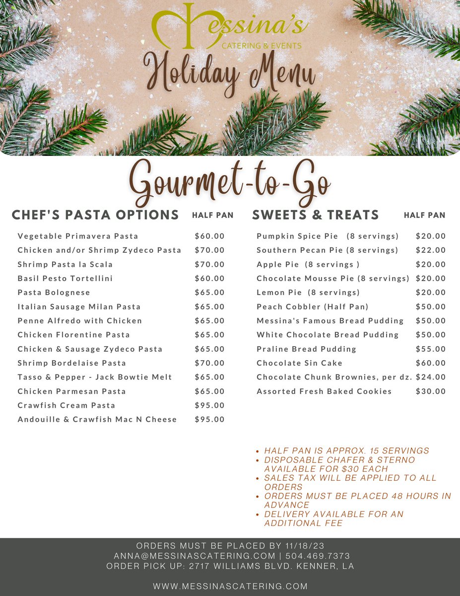 Messina's Catering tweet media