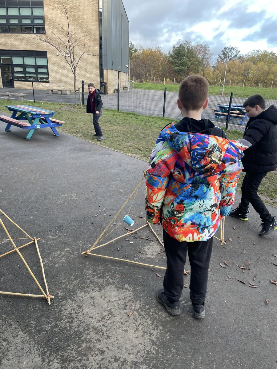 This week Calder were able to test out their catapults which they had made as part of outdoor classroom day. We spoke about forces and how the structure of objects changes when different forces are applied. #STEM #Outdoorclassroomday