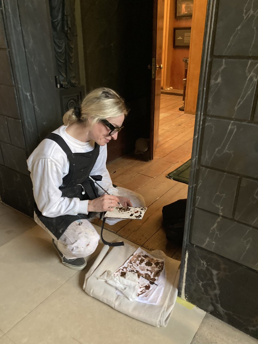 Gough_Clare_J's tweet photo. Great to welcome today the talented team of conservators to undertake the regular preventative conservation on #Soane ‘s intricate decorated interiors @Pitzhanger - @HareHumphreys https://t.co/WNvOA0FnHU
