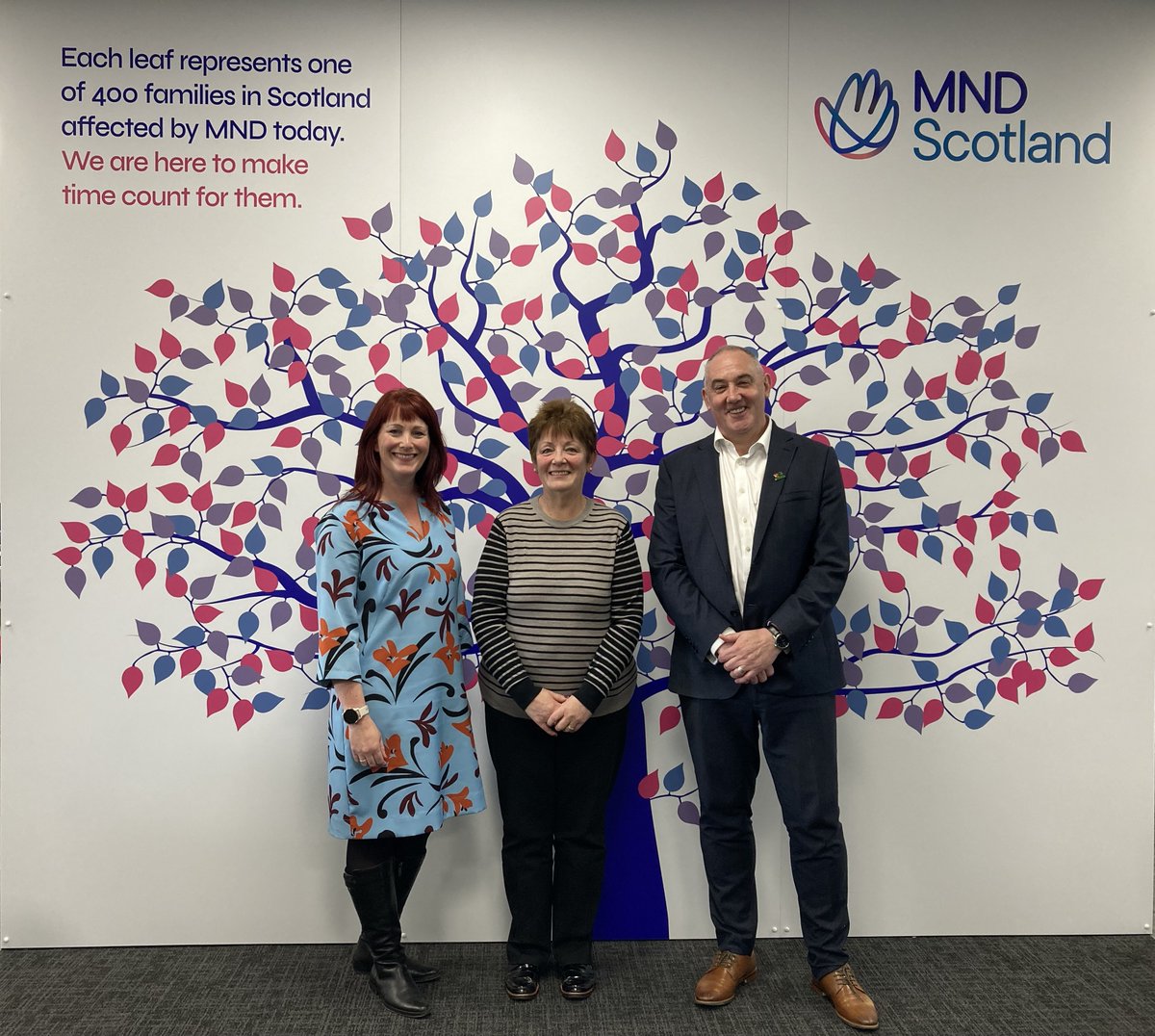 We met with @PaulMcLennan7 and bereaved carers today to discuss #housing for people with #MND. A positive and constructive meeting where we agreed that people with MND don’t have time to wait. We look forward to working together to #MakeTimeCount.