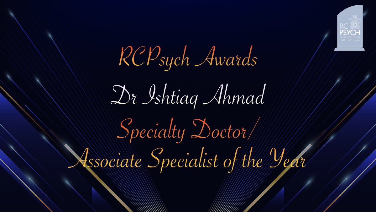 Our next award is for Specialty Doctor/Associate Specialist of the Year, and we have Dr. Alex George back on stage to announce the nominees.

#AndTheWinner is... Dr. Ishtiaq Ahmad from <a href="/bsmhft/">BSMHFT NHS Mental Health</a> trust. 

The judges said “Dr Ahmad is an exceptional clinician, educator and leader and
