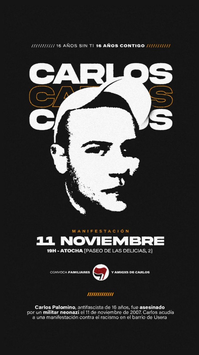 muguruzafm's tweet photo. Madrid, nos vemos este sábado 11 de noviembre.
11:30 @AteneoMaliciosa : charlaré con el compa  @zerocalcare .
19:00 Atocha - manifestación 
@Carlos16vive 
#carlospalomino 
#antifamanda https://t.co/EWI3zmYg9D