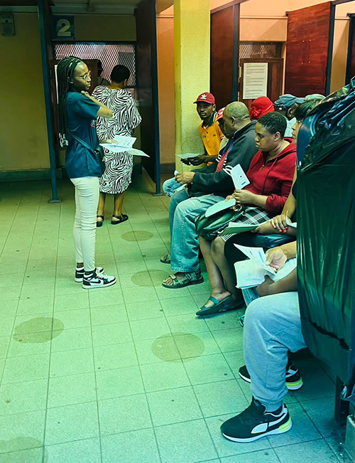 SAHPRA1's tweet photo. 06 November, academic interns from the School of Pharmacy, Dept of Public Health Pharmacy and Management @SMU_SA shared knowledge &amp; distributed pamphlets on #PatientSafety to staff and patients at Dr George Mukhari Academic Hospital.
#MedSafetyWeek2023
#ReportSideEffects
#SAHPRA https://t.co/BRT1uOpHEE