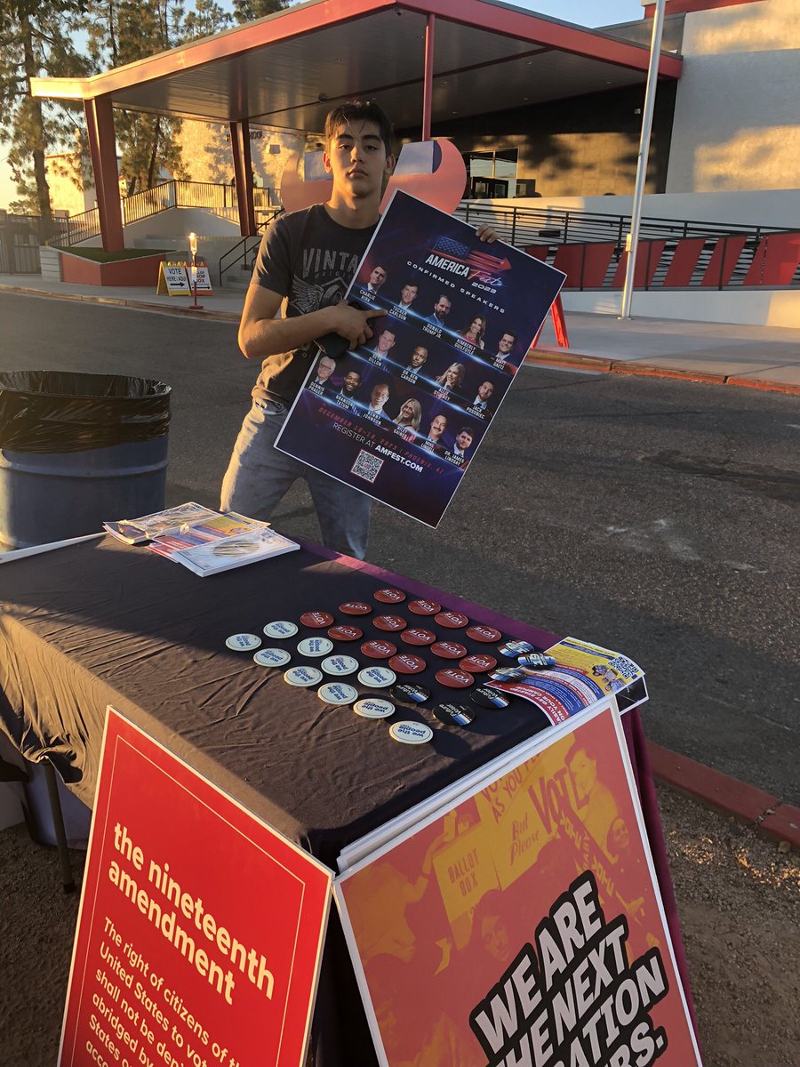 basednblessed's tweet photo. yesterday's POV:
VOTING DAY IN AZ, feat. #GENFREE
📣Mountain View High School has #fearlessstudentleaders and #proactiveparents HYPE for #AMFEST2023 📣
Chapter is in play🫡
🇺🇸#voteandlive🇺🇸
https://t.co/d0Oqc8MMEu https://t.co/m000xNLb72