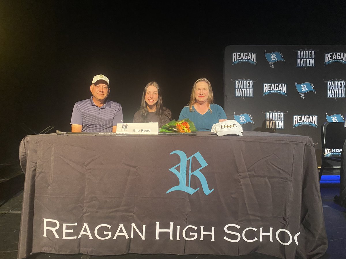 Congrats to Ella Reed on signing her #NLI to play golf at <a href="/uncpembroke/">UNC Pembroke</a>.  <a href="/UNCP_Golf/">UNCP Golf</a> is picking up a great player and an even better student athlete.  We're very proud of you Ella!  #wearepafftown #RaiderNation #oneschoolonecommunityonefamily <a href="/ReaganGirlsGolf/">Reagan Girls Golf</a> <a href="/RRHSAthletics/">Reagan Athletics</a>
