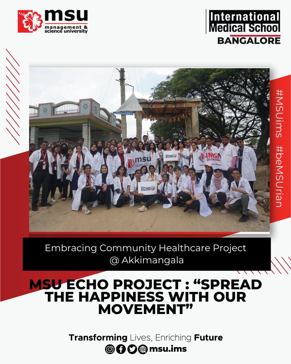 imsabangalore's tweet photo. MSU ECHO PROJECT📍Akkimangala

This time the MSU ECHO Project (community engagement project) was conducted at Akkimangala. The research and data collection also has been conducted to study the factors affecting the rural areas community. https://t.co/ywGgCfqpjd