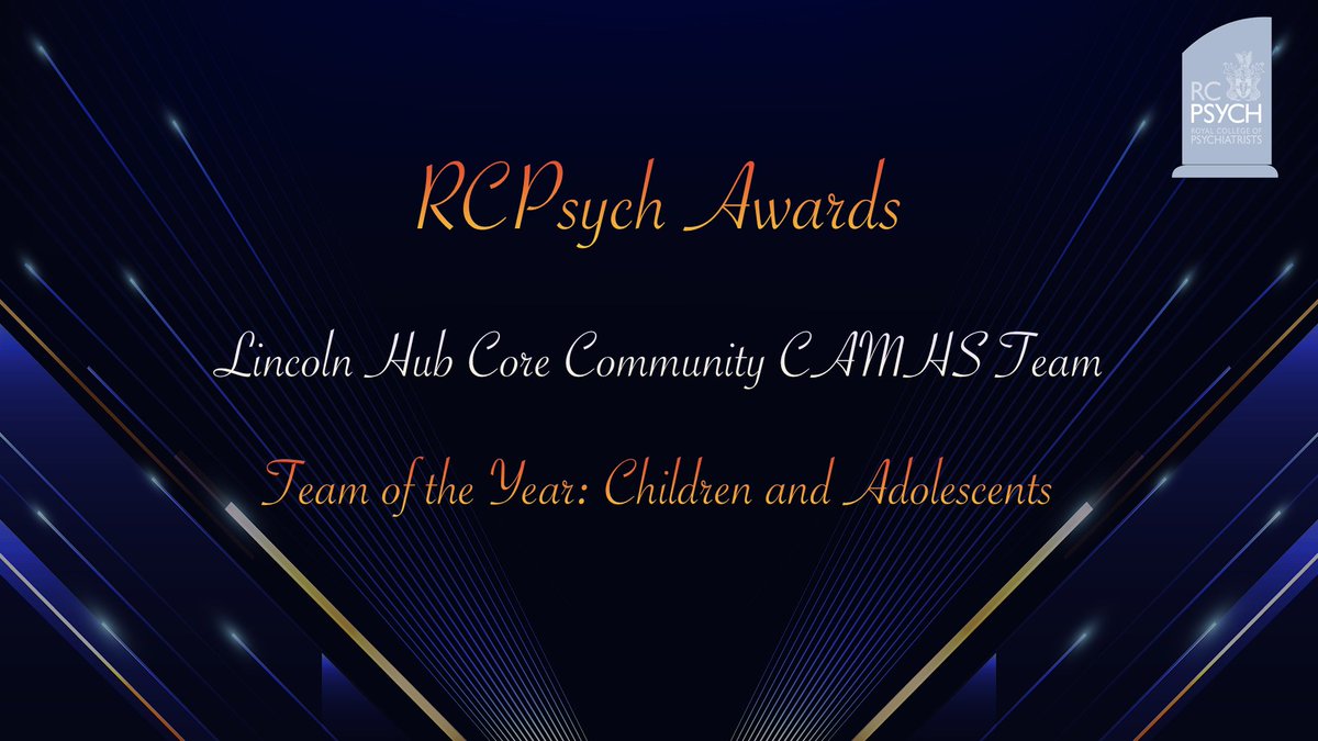 Royal College of Psychiatrists (@rcpsych) on Twitter photo We now move on to our team awards, and the first one up the team categories is for Team of the Year: Children and Adolescents. To announce the nominees we have Professor Prathiba Chitsabesan on stage.
#AndTheWinner is... Lincoln Hub Core Community CAMHS Team from <a href="/LPFTNHS/">Lincolnshire Partnership NHS Foundation Trust</a> trust. We now move on to our team awards, and the first one up the team categories is for Team of the Year: Children and Adolescents. To announce the nominees we have Professor Prathiba Chitsabesan on stage.
#AndTheWinner is... Lincoln Hub Core Community CAMHS Team from <a href="/LPFTNHS/">Lincolnshire Partnership NHS Foundation Trust</a> trust.