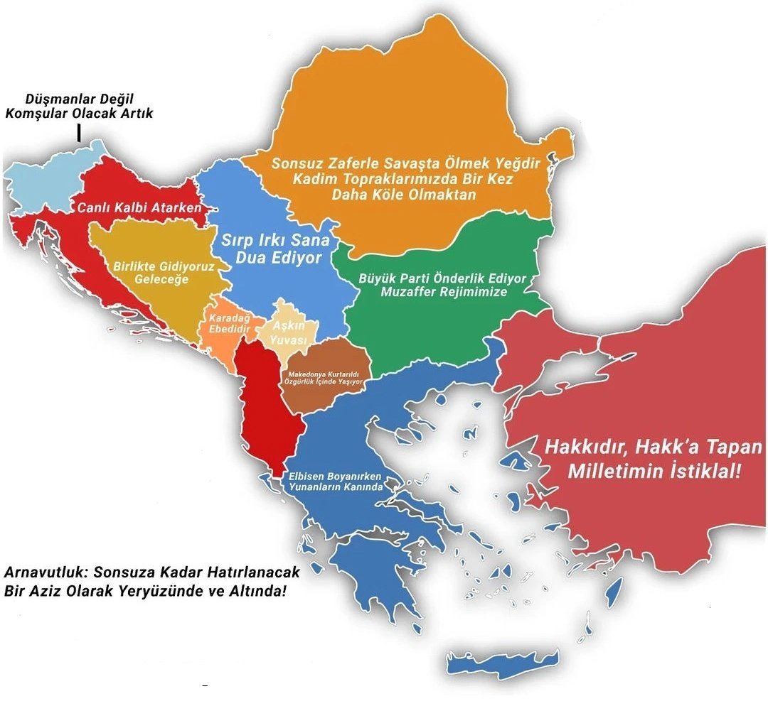 haritayikesIf's tweet photo. Balkan ülkelerinin ulusal marşlarının son dizeleri https://t.co/yDARHiDUps