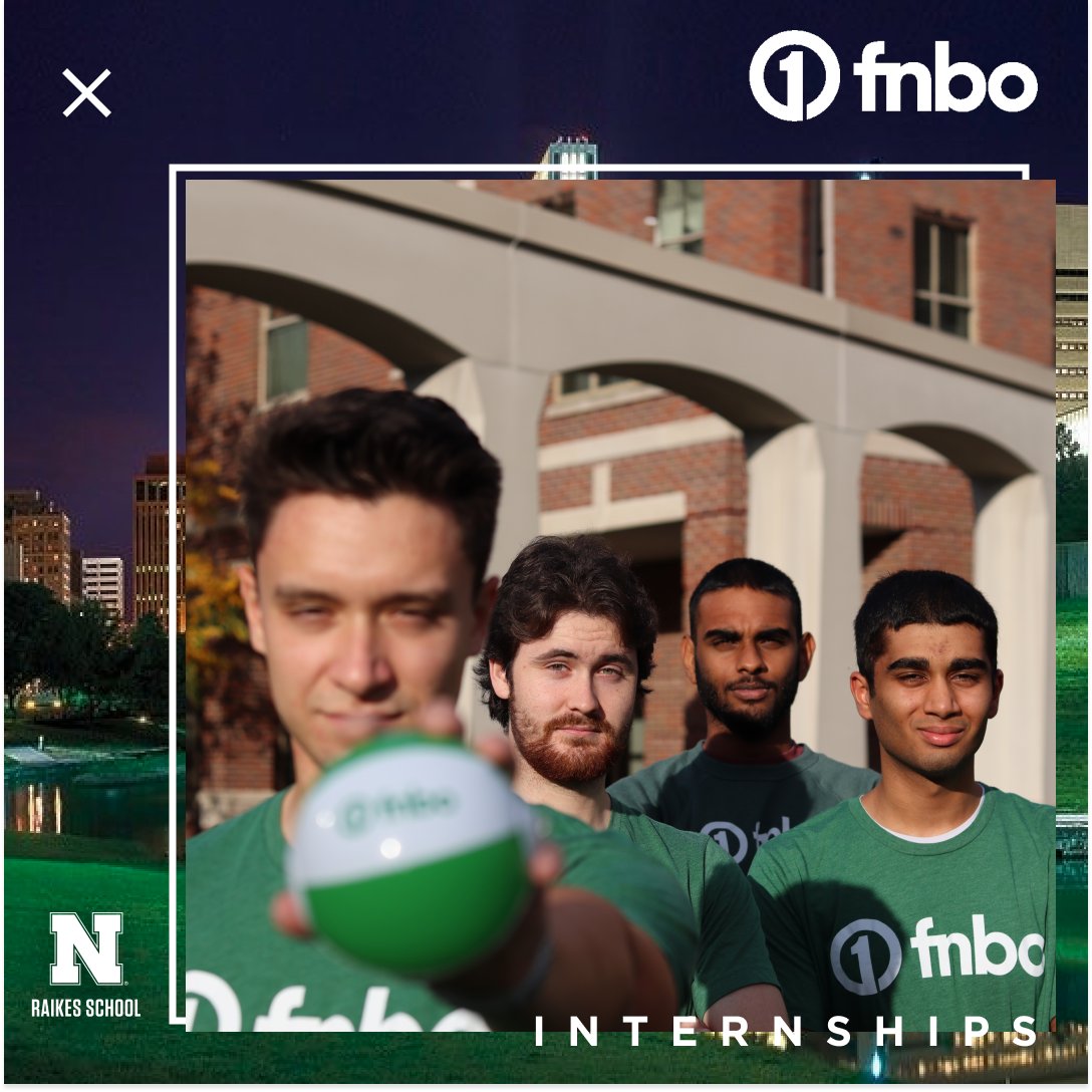 #Cohort2021 juniors Gowrav Ghatamaneni and Jay Selzer, and #Cohort2022 sophomores Allan Muinov and Arjun Ramesh interned at First National Bank of Omaha (<a href="/fnbo/">FNBO</a>) this summer! 

#UNL #RaikesSchool
