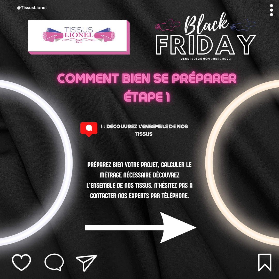 TISSUSLIONEL's tweet photo. Le meilleur moment pour acheter vos tissus préférés arrive bientôt. Inscrivez-vous dès maintenant au Black Friday . Bénéficiez d'offre exceptionnelle en avant-première allant jusqu'à -70 %🎁
https://t.co/eR52EMfqfk
#tissu #BlackFridayDeals #tissus #couture https://t.co/8twXc9wKZG