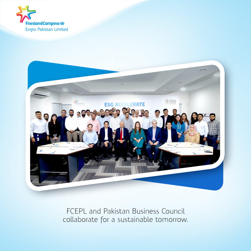 #FrieslandCampinaEngroPakistan partnered with the Centre of Excellence in Responsible Business for an ESG workshop, aligning with GRI standards. Our commitment to a sustainable future continues!  

#ESG #FCEPL #FrieslandCampinaEngroPakistan