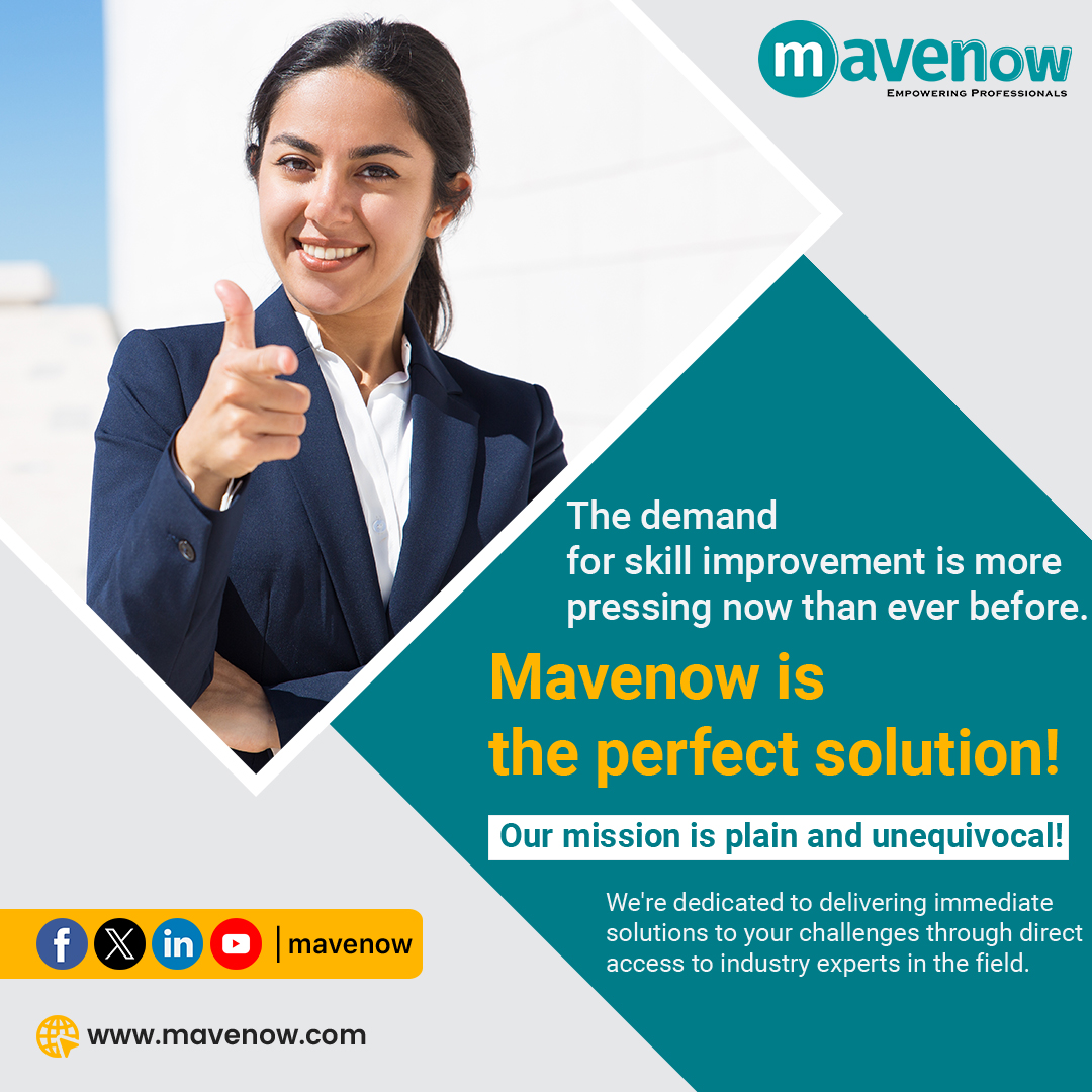 Mavenow's tweet photo. Mavenow : Your one-stop destination for personalized learning, expert guidance, and a supportive community that empowers your career growth.

Get in touch -
Website - https://t.co/5HKOSmrjcS

#mavenow #careercoach #careergrowth #careergoals #careerdevelopment #careergrowthtips https://t.co/uVAeUf9opD
