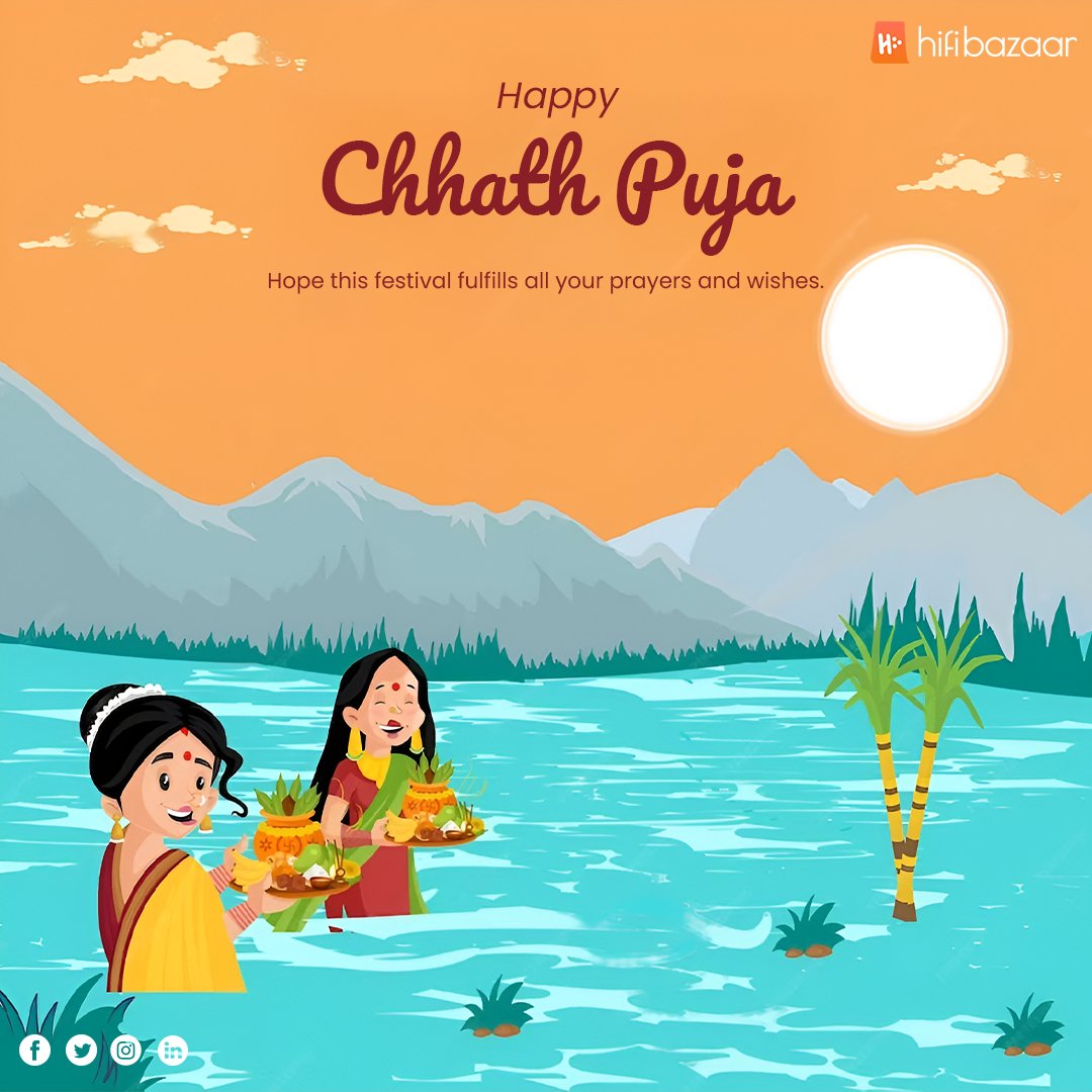 offhifibazaar's tweet photo. 🌅 Wishing you all a blessed and joyous Chhath Puja! May the sun god bless you with prosperity, happiness, and good health. 🙏🏼 #ChhathPuja #Blessings https://t.co/hiqjO9oddb