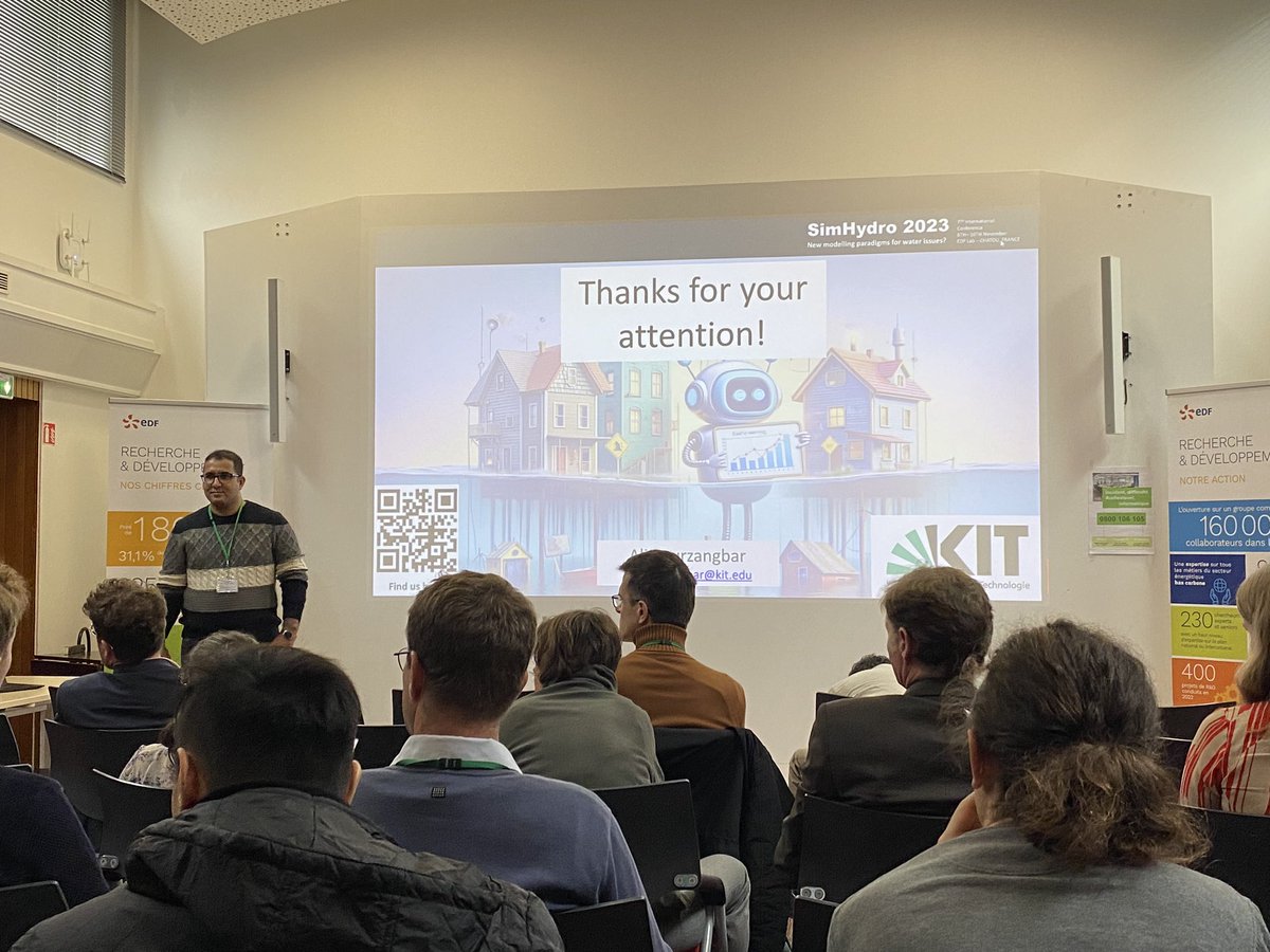 Mario_J_Franca's tweet photo. @pourzangbar discussing our paper 
On the application of machine learning into flood modeling: data consideration and modeling algorithm

with Andreas Kron and Peter Oberle
https://t.co/VhGoZFnuRk
@IAHR @SHF_hydro 
@KITKarlsruhe #TheodorRehbockLabor
#flood 
#MachineLearning https://t.co/7SJ0TWS9Zo