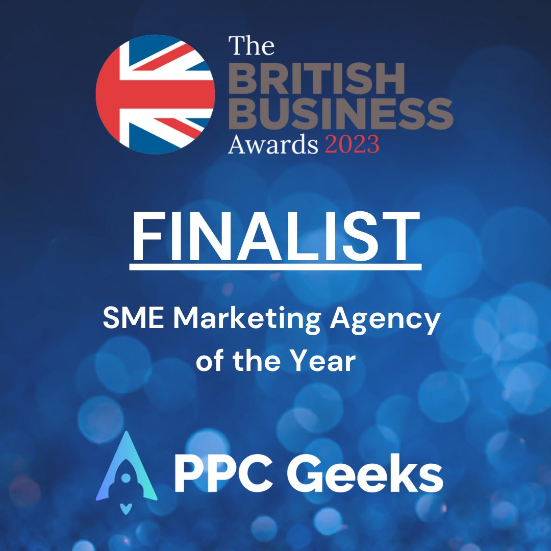 PPC_Geeks's tweet photo. We are proud to be attending the 2023 British Business Awards next week where we are nominated for SME Marketing Agency of the Year award.

Very exciting and all down to the extremely hard work of the whole team. https://t.co/lnY8xkbPDc
