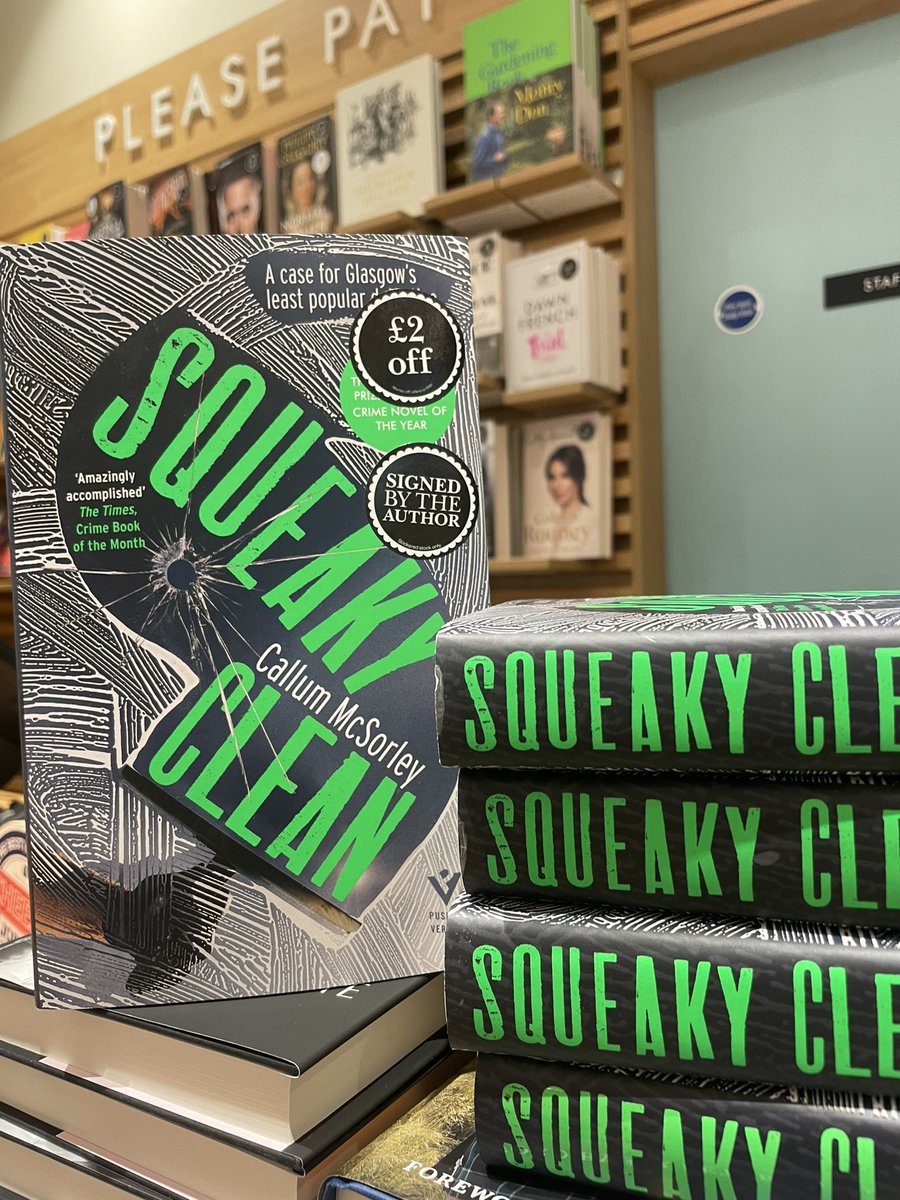 WSilverburn's tweet photo. It was fantastic having @CallumMcSorley come in and sign his McIlvanney Prize winning debut book Squeaky Clean. 

It’s a must for any fans of Scottish crime fiction. https://t.co/TnjDpR8tyV