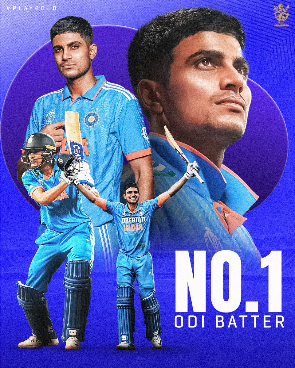 RCBTweets's tweet photo. No. 1️⃣ ODI Team - India
No. 1️⃣ ODI Bowler - Siraj
No. 1️⃣ ODI Batter - Gill
No. 4️⃣ ODI Batter - Kohli
No. 4️⃣ ODI Bowler - Kuldeep
No. 6️⃣ ODI Batter - Rohit
No. 8️⃣ ODI Bowler - Bumrah
No. 🔟 ODI Bowler - Shami
No. 🔟 ODI All-Rounder - Jadeja

Incredible India! 🇮🇳 

#PlayBold #TeamIndia #CWC23