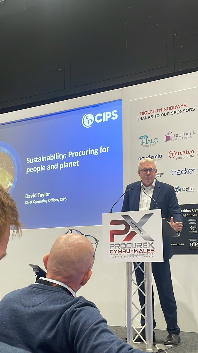 tamsinfd's tweet image. I’m heartened by the focus on sustainable procurement today. CIPS president David Taylor is talking about the global impacts of procurement decisions and the responsibilities of procurement professionals to their communities.