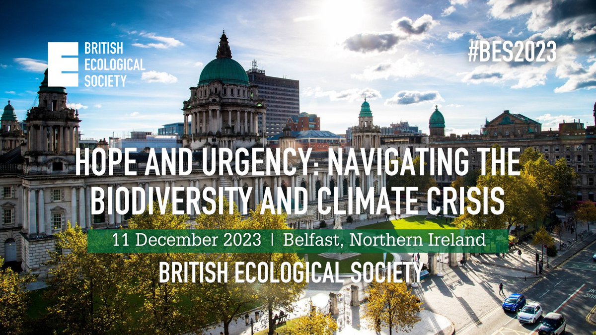 📢 We are delighted to announce our panel for the @BESPolicy debate ‘Hope and Urgency: Navigating the Biodiversity Climate Crisis’ Meet the exciting lineup joining us in Belfast later this year 👇🧵 📅 11 December 2023 📍 @gohbelfast 🎟️ buff.ly/3SvLWQK