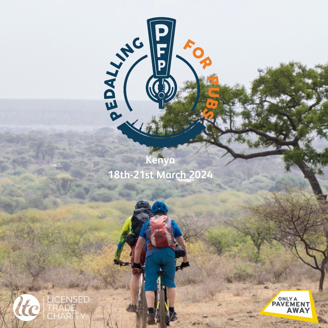 🚴Pedalling For Pubs 2024 riders are taking up in the challenge in Kenya riding 400km in aid of the Licensed Trade Charity and Only A Pavement Away! 

Find out more about Pedalling For Pubs and donate here  👉pedallingforpubs.org.uk