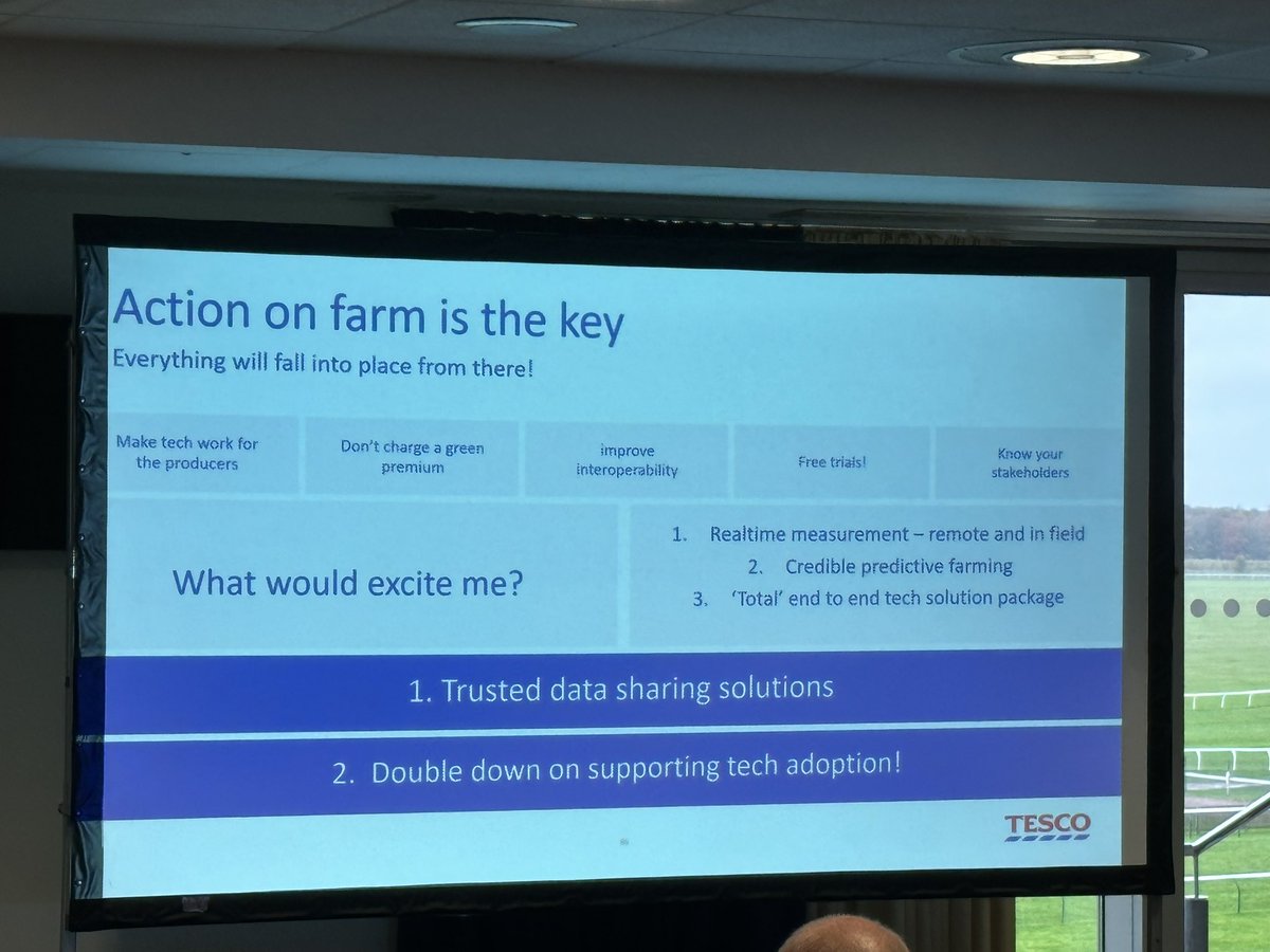 RichardAnscombe's tweet photo. Key roadmap for success shared by #Tesco Sustainable Food Manager #REAP2023 @Agri_Tech_E https://t.co/tlYjZ9KMCv