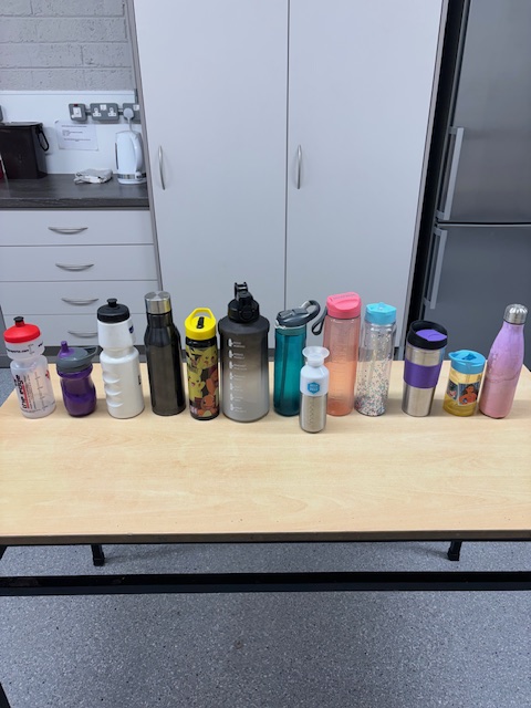 Is anyone missing their drink bottle, these are in our Lost &amp; Found in the Kitchen.