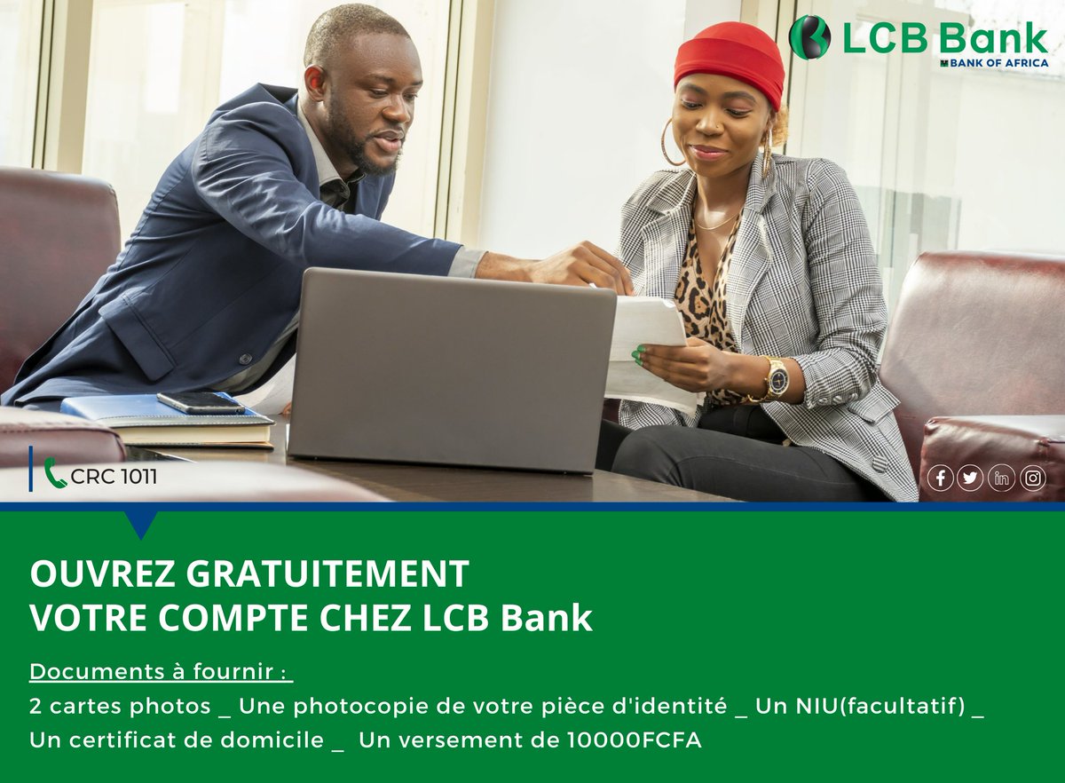 Le saviez-vous? L'ouverture de compte est gratuite chez LCB Bank.

#LCBBank