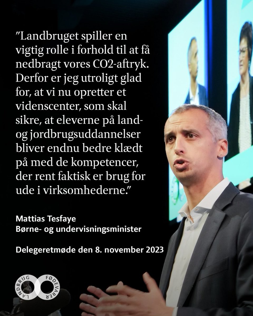 spisekammeret's tweet photo. @mattiastesfaye og @AnniMatthiesen har netop annonceret, at regeringen vil etablere et videnscenter for jordbrug og landbrug. En rigtig god nyhed, der er afgørende for at fremtidssikre vores landbrugsuddannelser! 👏🏻 https://t.co/ktRJiPMyQk