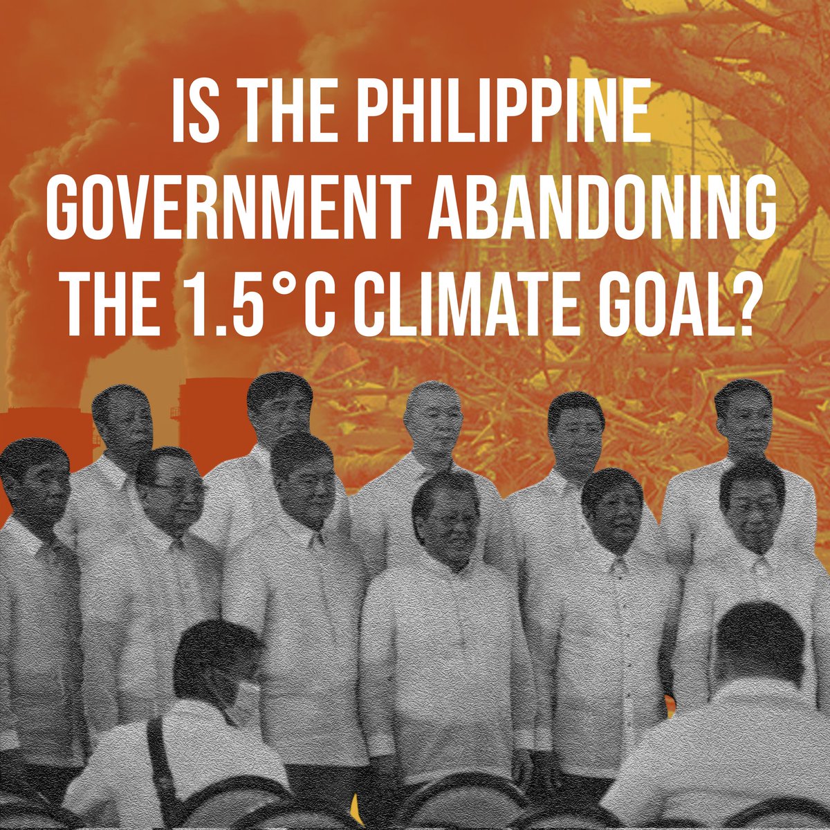 youth4climatePH's tweet photo. #FightForOnePointFive: Is the Philippine government abandoning the 1.5°C climate goal? https://t.co/syrPtziJRz