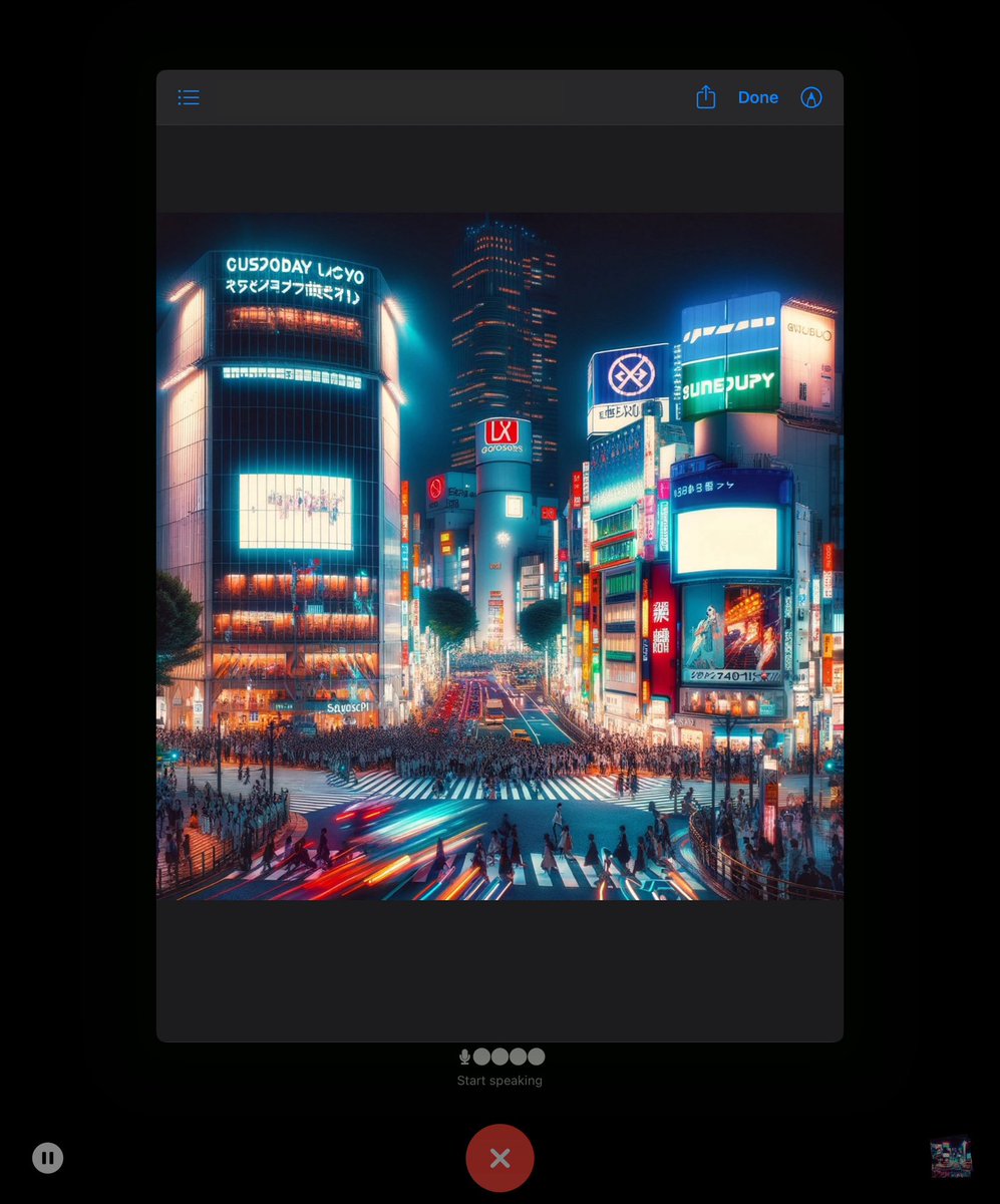 tmnk09's tweet image. 音声チャットでDALL·Eが使えるようになった💭！
#GPT4Turbo #dalle