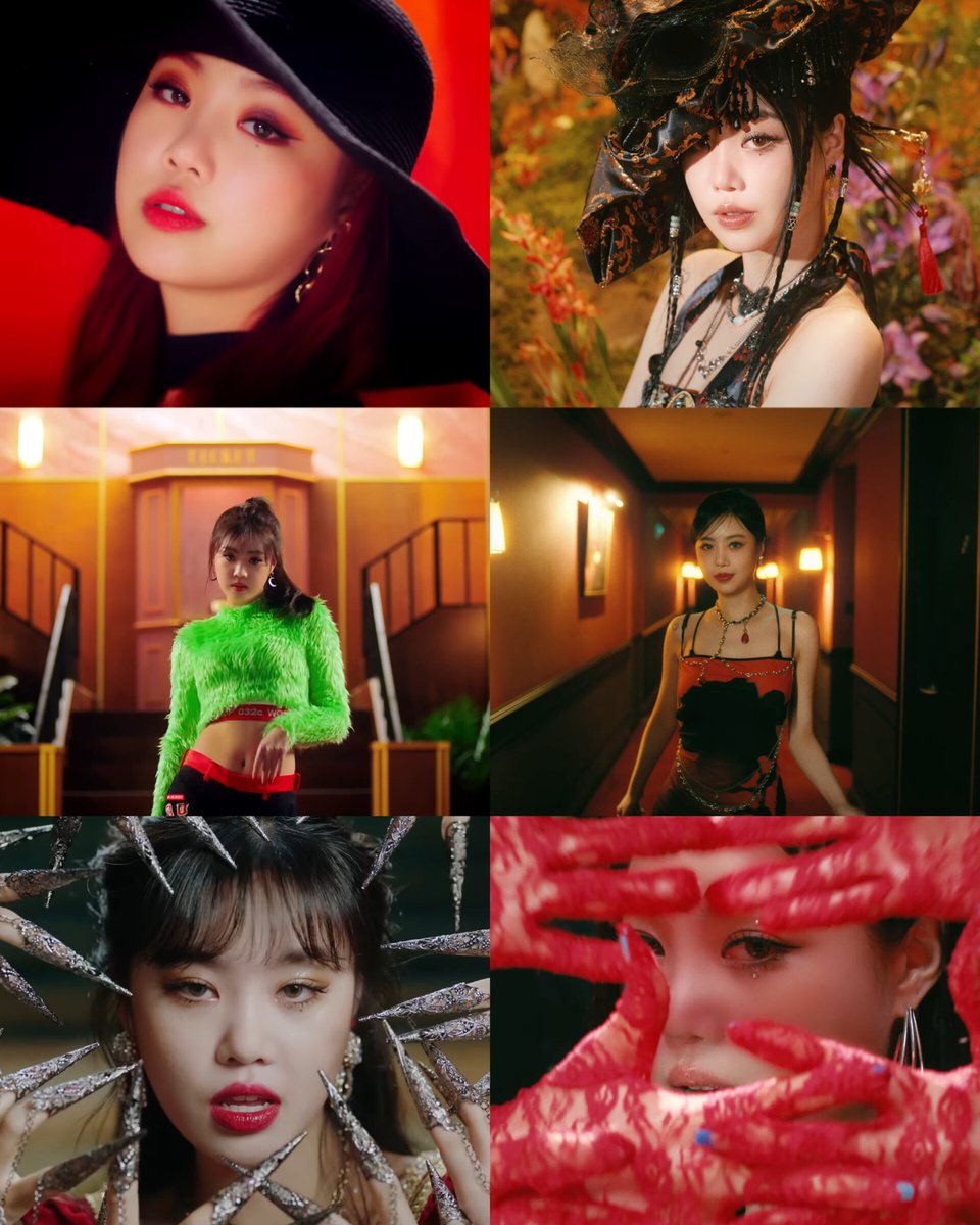 minnielite's tweet photo. the parallels between soojin's agassy mv and gidle's mvs are crazy 😭 https://t.co/Sihta9T5Ys