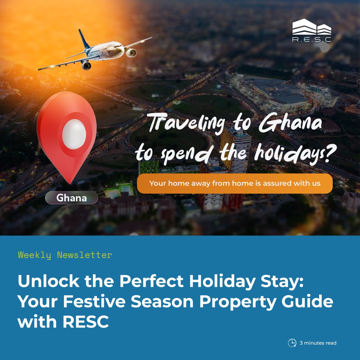 🌟 Unlock the Perfect Holiday Stay with RESC! 🎄 Explore our 'Festive Season Property Guide' for the best properties to rent this December. Your holiday experience starts here! 🏡✨ Visit our website: rescgh.com/view_all_prope… to find your dream holiday rental.#HolidayRentals #RESC