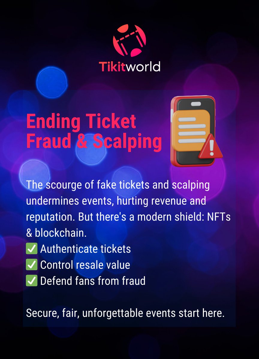 tikitworld's tweet photo. Step into the future of secure events! 🚀 #FutureOfEvents #TicketingRevolution #Blockchain https://t.co/oxhDWpTQL1