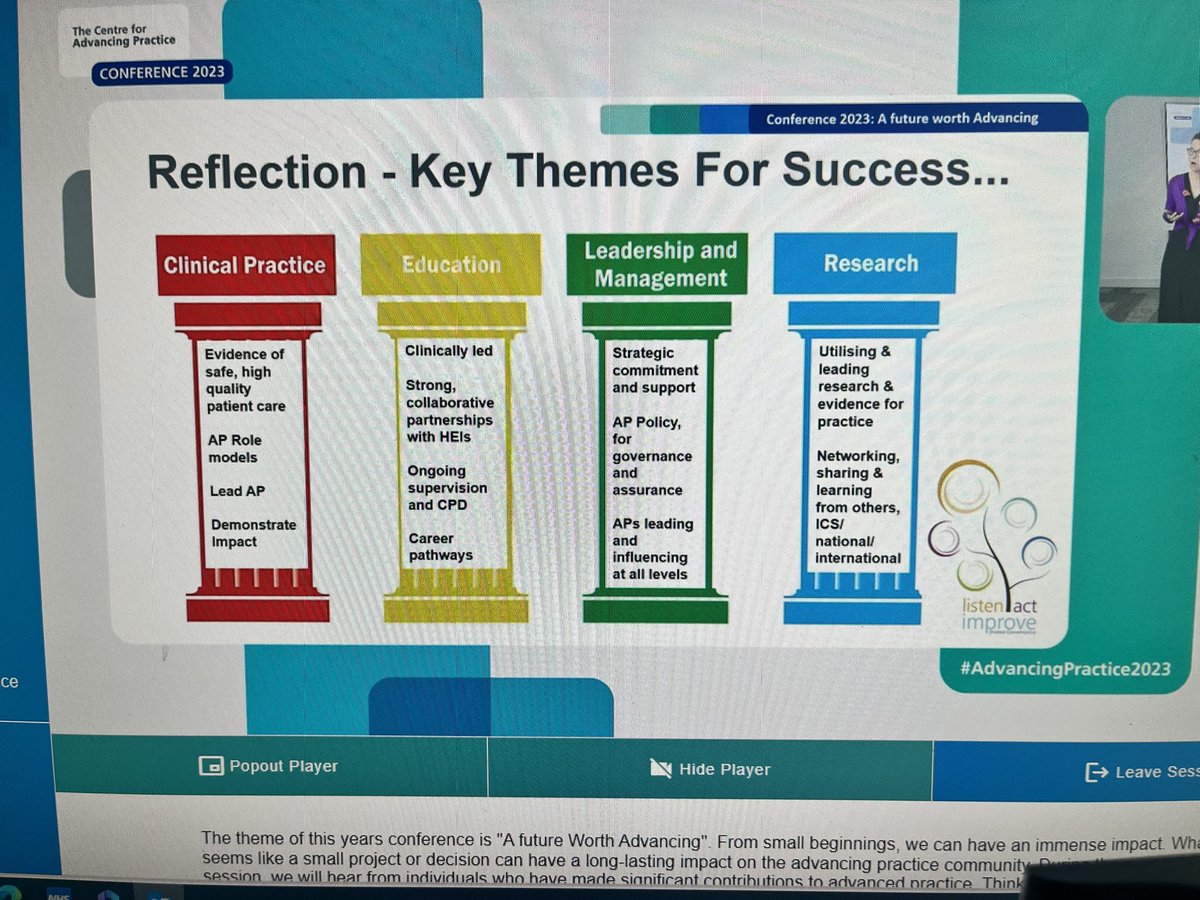 karin_gerber's tweet image. Fantastic to hear @JamesPrattACP talking  about the vital role of an organisational ACP Lead working as part of the senior leadership team to ensure governance &amp;amp; strategy for ACP development with career progression #maturitymatrix  #governance #AdvancingPractice23 @ACP_RBHFT