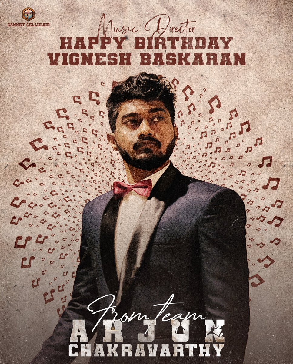 Gannet Celluloid (@gannetcelluloid) on Twitter photo Team #ArjunChakravarthy unites in a resounding chorus to celebrate the birthday of the enchanting Music Director, @vignesh_baskaran_b with immense joy and reverence! ๐โจ
@TheVikrantRudra <a href="/GubbalaRao/">Srini Gubbala</a>
@gannetcelluloid_official <a href="/vijayaramaraju_/">Vijaya Rama Raju</a> <a href="/daya4feb/">K DAYANANDA REDDY</a> <a href="/Durgesh_lkl/">Durgesh</a> <a href="/vickeyv91/">vickey</a> Team #ArjunChakravarthy unites in a resounding chorus to celebrate the birthday of the enchanting Music Director, @vignesh_baskaran_b with immense joy and reverence! ๐โจ
@TheVikrantRudra <a href="/GubbalaRao/">Srini Gubbala</a>
@gannetcelluloid_official <a href="/vijayaramaraju_/">Vijaya Rama Raju</a> <a href="/daya4feb/">K DAYANANDA REDDY</a> <a href="/Durgesh_lkl/">Durgesh</a> <a href="/vickeyv91/">vickey</a>