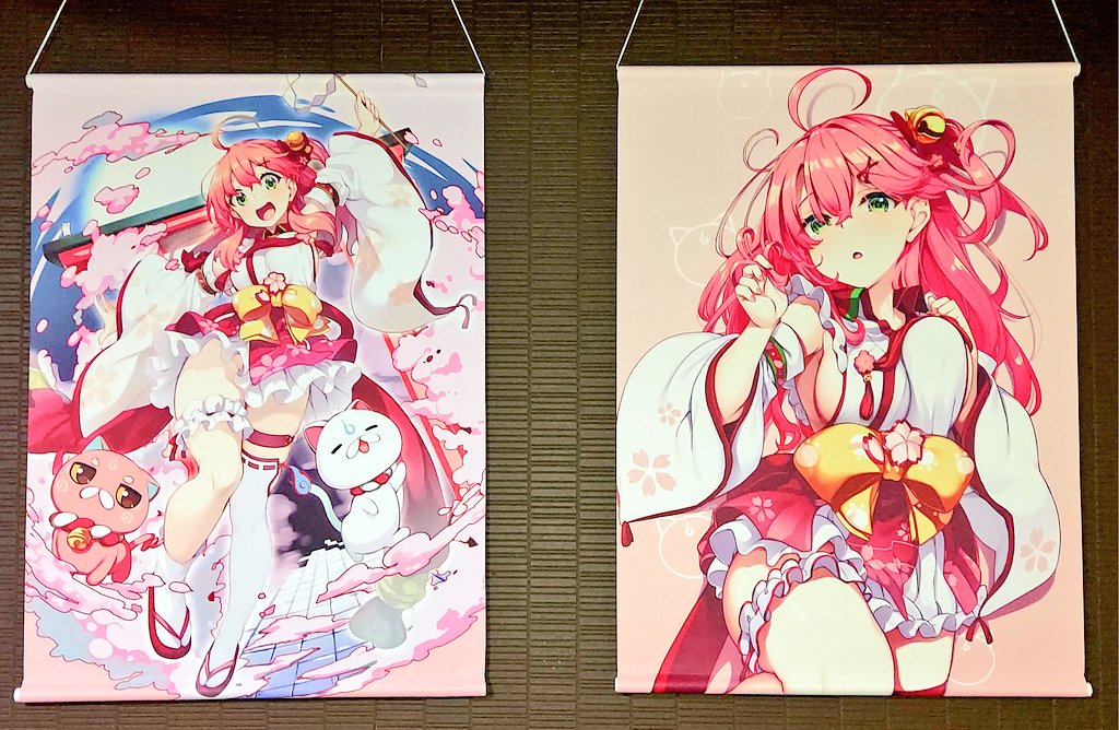 さくらみこ 「どどめ色マヨネーズさん()のみこちタペ届きました!か、可愛すぎる～。 」|❄️青葉きの🌸のイラスト