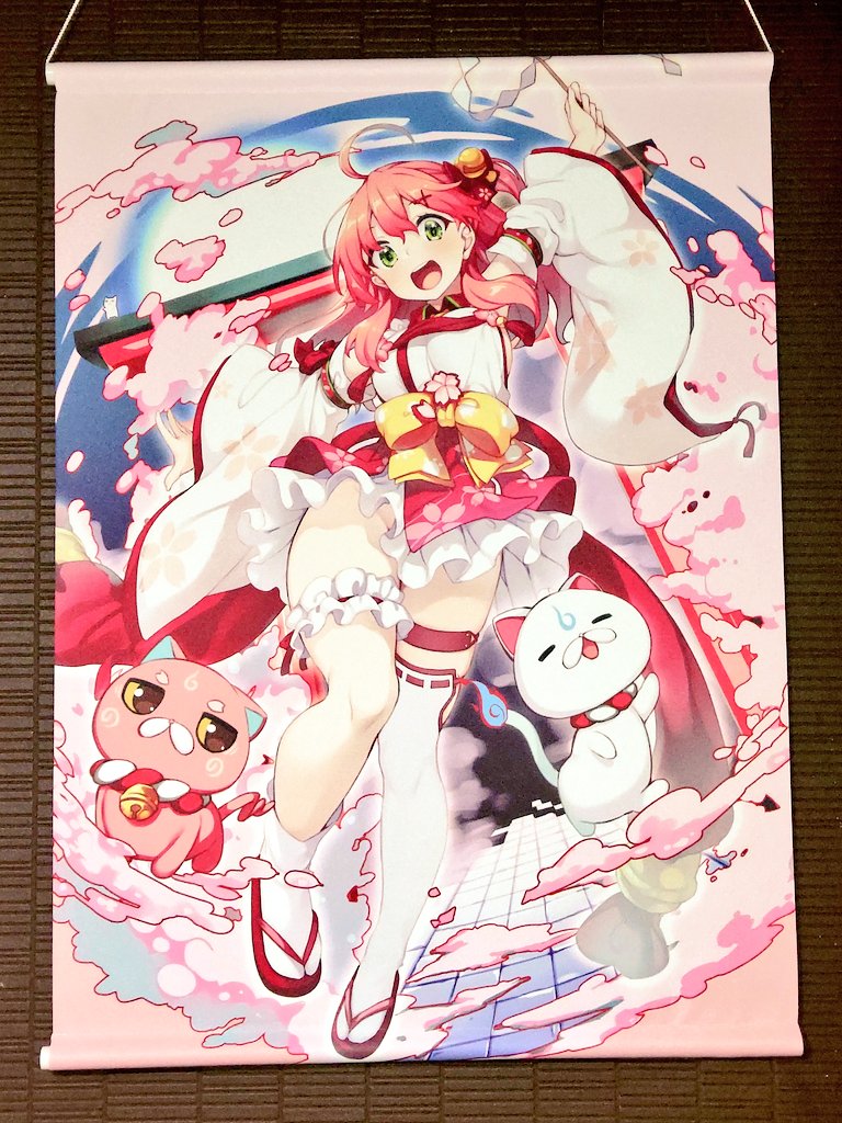 さくらみこ 「どどめ色マヨネーズさん()のみこちタペ届きました!か、可愛すぎる～。 」|❄️青葉きの🌸のイラスト