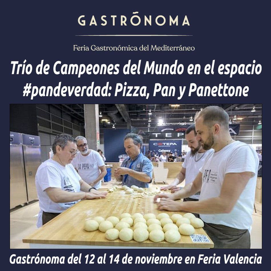 hosteleriaenvlc's tweet image. TRÍO DE CAMPEONES DEL MUNDO EN EL ESPACIO #PANDEVERDAD: PIZZA, PAN Y PANETTONE

hosteleriaenvalencia.com/noticias.asp?i…

#Pizza #Pan #Panettone #CampeonesDeMundo #Gastronoma23 #ConcursosGastronomicos #FeriaValencia #HosteleriaEnValencia #AltaCocina #Gastronoma2023 #EventosGastronomicos