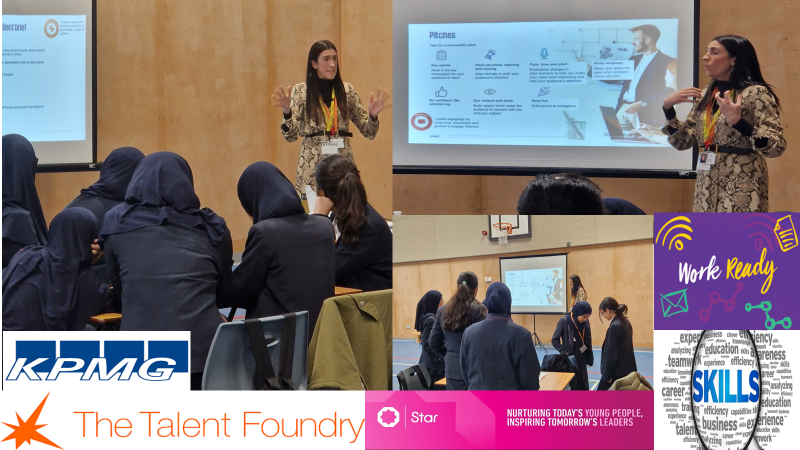 edengirlsslough's tweet photo. Colleagues from the @talent_foundry joined year 8 pupils today to facilitate a session on work readiness by KPMG. Students built on their skills of teamwork, communication, problem solving and presenting. #Skills #PersonalDevelopment #WorkRediness #KPMG #Pitch #teamwork https://t.co/OHcEtgoP8n
