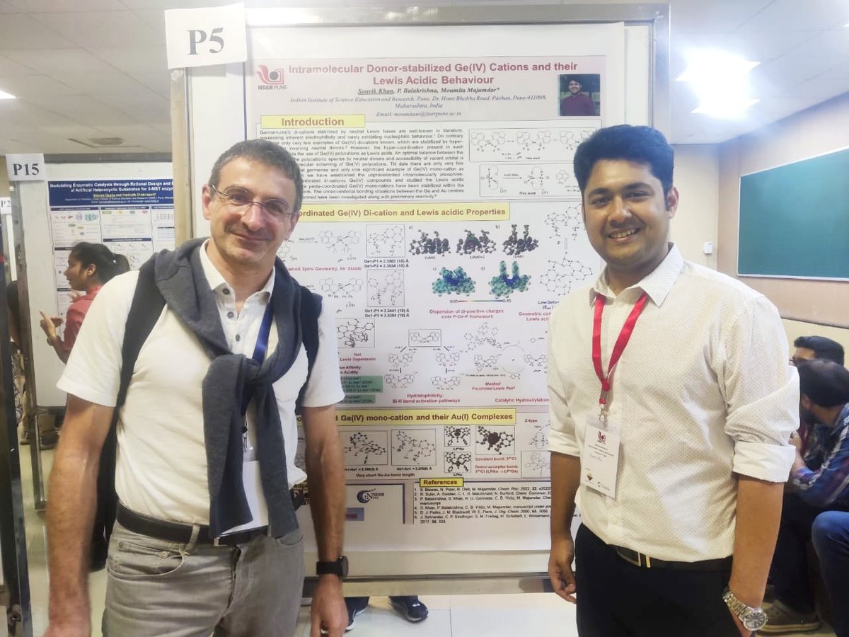 Souvik Khan (@souvikk98210294) on Twitter photo It's an honour to share the frame with Prof. Didier Bourissou <a href="/LBPB_Lab/">Laboratoire LBPB</a> . Also, thanks to <a href="/Moumita_CHEM/">Moumita Majumdar</a> for giving me the opportunity to showcase my work at Mini-Symposium on Organometallic Chemistry and Catalysis organized by <a href="/ChemistryIISERP/">CHEMIISERP</a> <a href="/IISERPune/">IISER Pune</a> It's an honour to share the frame with Prof. Didier Bourissou <a href="/LBPB_Lab/">Laboratoire LBPB</a> . Also, thanks to <a href="/Moumita_CHEM/">Moumita Majumdar</a> for giving me the opportunity to showcase my work at Mini-Symposium on Organometallic Chemistry and Catalysis organized by <a href="/ChemistryIISERP/">CHEMIISERP</a> <a href="/IISERPune/">IISER Pune</a>