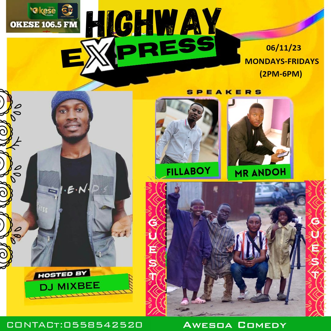 mrandoh1's tweet photo. 06/11/23 at @Okese106.5FM 

#MrAndoh #OkeseFM #AwesoaComedy https://t.co/hti75N501b