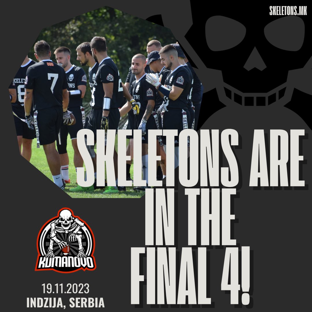 SkeletonsMK's tweet photo. Proudly representing our nation in our first ever league tournament in Serbia! 🇲🇰
#flagfootball #macedonia #nfl #skeletonarmy #играјфлегфудбал #kumanovo https://t.co/5yGS9UNFaQ