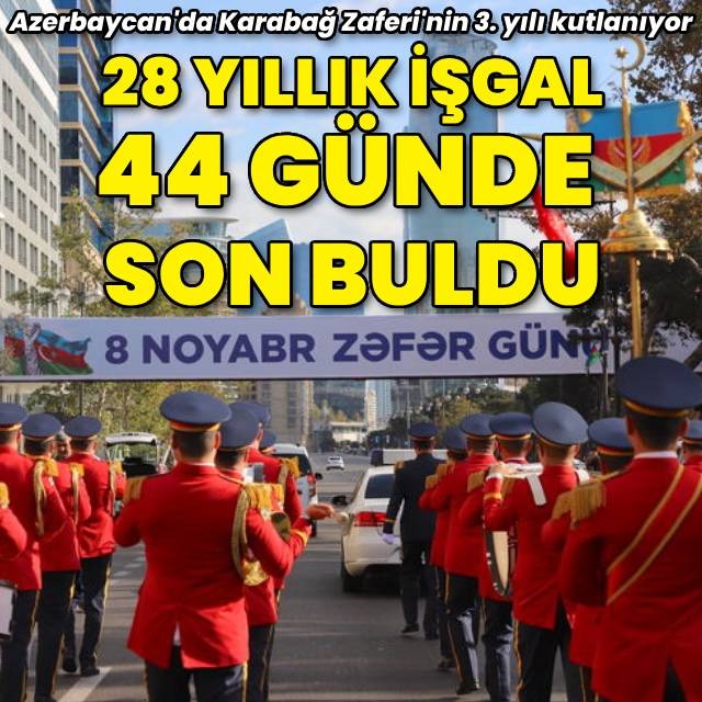 Haberturk's tweet photo. Azerbaycan'da başkenti Bakü'de Karabağ Zaferi'nin 3. yıl dönümü kutlanıyor

Azerbaycan ordusunun, yaklaşık 30 yıl Ermenistan'ın işgali altında bulunan Karabağ ve çevresindeki illeri kurtarmasının üzerinden 3 yıl geçti https://t.co/6QJgKBSA5w https://t.co/TyjaS9GEYe